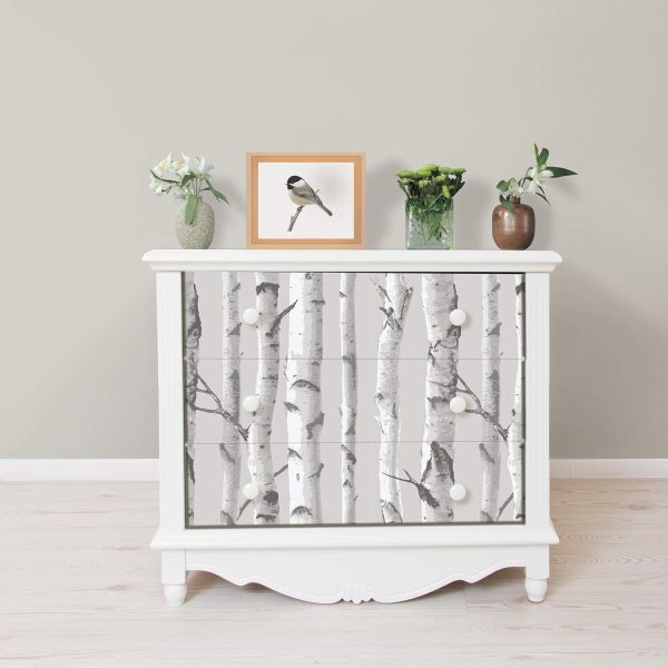 NuWallpaper NU1694 Mountain Birch Peel & Stick Wallpaper, Grey - Image 3