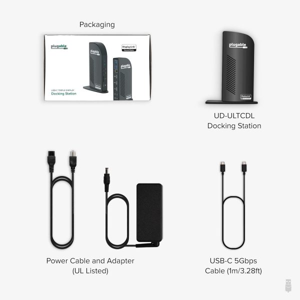 Plugable 13-in-1 USB-C Triple Monitor Docking Station, 100W Laptop Charging, DisplayLink Docking Station for Mac (Driver Req), Windows, Chrome (3 HDMI, 1 USB-C with 20W Charging, 4 USB, Ethernet, SD) - Image 9